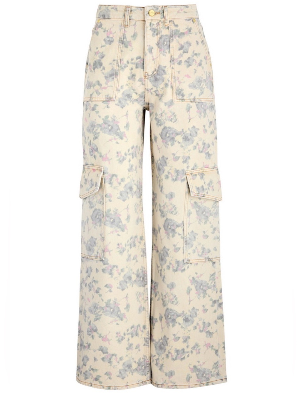 Ganni Angi Jeans Floral NEW NWT